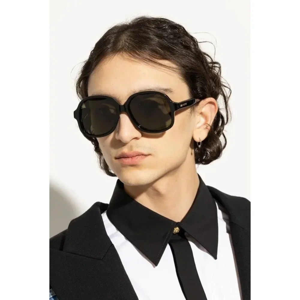 NWOT Valentino VLS 177 Black Oversized Square Sunglasses‎ Unisex Luxury
